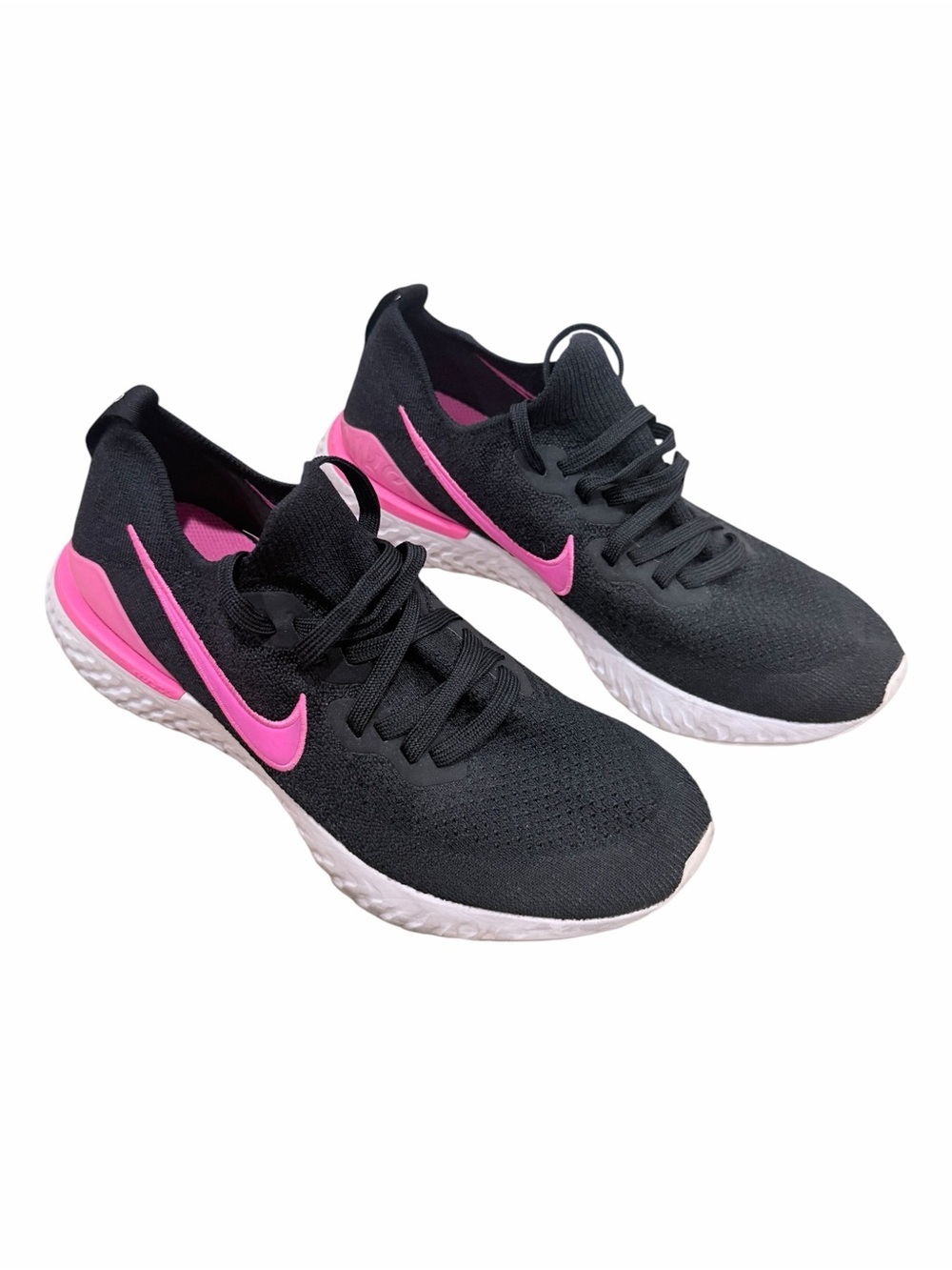 Nike Epic React Flyknit 2 Mens Black & Pink